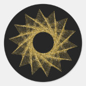 Heilige Geometrie-Symbol Runder Aufkleber (Vorderseite)