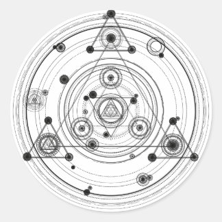 Heilige Geometrie und geometrische Alchemie-Gestal Runder Aufkleber