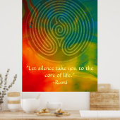 Heilige Gewerkschaft-Rumi und poetische Kunst Poster (Küche)