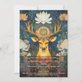 Heilige Gnade | Hirsch Design Einladung (Rückseite)