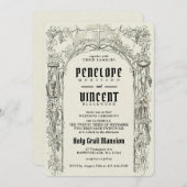 Heilige Gral-Hochzeit Einladung (Vorne/Hinten)