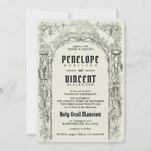 Heilige Gral-Hochzeit Einladung