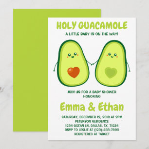 Heilige Guacamole Avocado Babyparty-Einladung Einladung