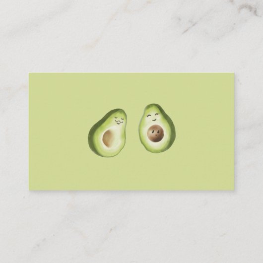 Heilige Guacamole Avocado Diaper Raffle Babydusche Visitenkarte (Rückseite)