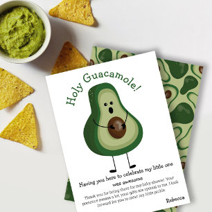 Heilige Guacamole! Babydusche Dankeskarte