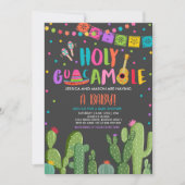Heilige Guacamole Fiesta Babydusche Kaktus Einladung (Vorderseite)