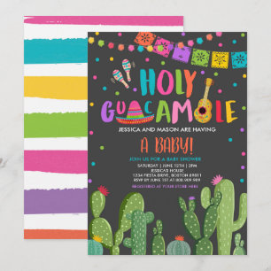 Heilige Guacamole Fiesta Babydusche Kaktus Einladung