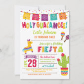Heilige Guacamole Geburtstagsfeier Einladung - Kin (Vorderseite)