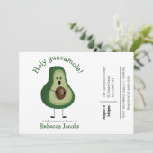 Heilige Guacamole!Kinderdusche Einladung (Stehend Vorderseite)