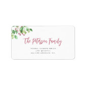 Heilige Heilige Beeren Familienname Rücksendeadres Adressaufkleber (Vorne)