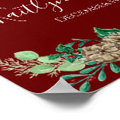 Heilige Heilige Hochzeit mit Gold und Burgund Poster (Ecke)