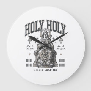 Heilige Heilige Vintage Gravur Religiöses Shirt De Große Wanduhr