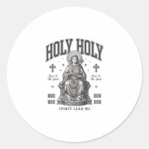 Heilige Heilige Vintage Gravur Religiöses Shirt De Runder Aufkleber