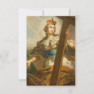 Heilige Helena mit dem Wahren Kreuz Heilige Karte