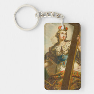 Heilige Helena mit dem Wahren Kreuz Sakrale Kunst Schlüsselanhänger