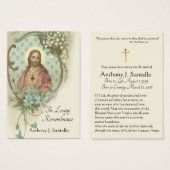 Heilige Herz Katholische Beerdigungskarte - (Vorne & Hinten)