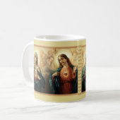 Heilige Herz-Mary-Engel Jesuss tadellose Kaffeetasse (Vorderseite Links)