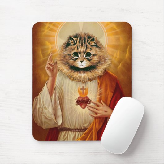 Heilige Herz-Miezekatze Mousepad (Mit Mouse)
