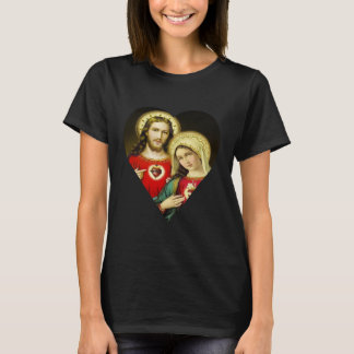 Heilige Herzen Jesus Maria Humorieren Groß T-Shirt