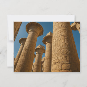 Heilige hieroglyphische Tempel-Säulen Postkarte