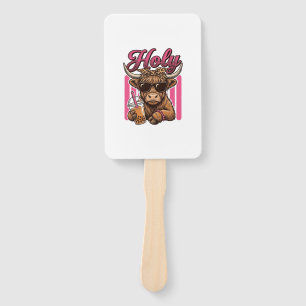 Heilige Highland-Kuh Vintage Boba Tea Shirt Design Fächer