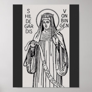 Heilige Hildegard von Bingen Benediktiner Äbtissin Poster