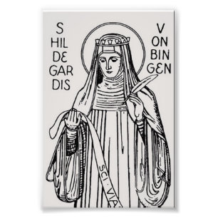 Heilige Hildegard von Bingen Benediktineräbtissin Fotodruck
