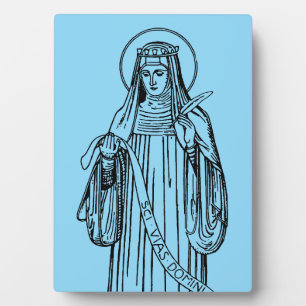 Heilige Hildegard von Bingen mittelalterliche Myst Fotoplatte