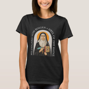 Heilige Hildegard von Bingen Mystische Nonne Katho T-Shirt