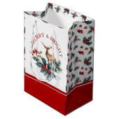 Heilige Hirsche Mittlere Geschenktüte (Vorderseite Schrägansicht)