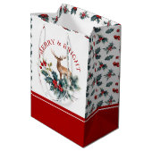 Heilige Hirsche Mittlere Geschenktüte (Rückseite Schrägansicht)