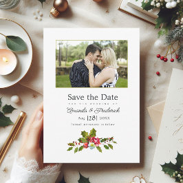 Heilige Hochzeit und Weihnachtsfeiern im Foto Save The Date