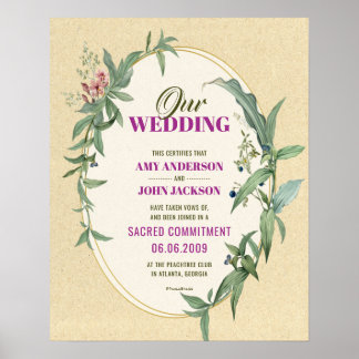 Heilige Hochzeitserklärung Poster