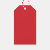 Heilige, immergrüne, leuchtend rote Geschenkmarke Geschenkanhänger (Rückseite)