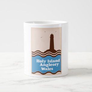 Heilige Insel, Anglesey, Wales Reiseplakat Jumbo-Tasse