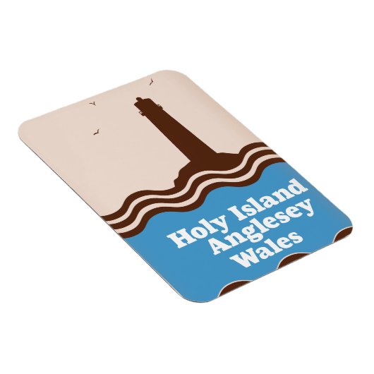 Heilige Insel, Anglesey, Wales Reiseplakat Magnet (Rechte Seite)