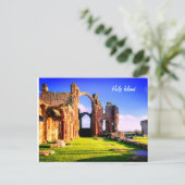 Heilige Insel England Postkarte (Stehend Vorderseite)