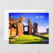 Heilige Insel England Postkarte (Vorne/Hinten)