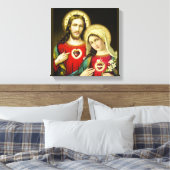 Heilige Jesus unakulieren Herz Mary Leinwanddruck (Insitu (Schlafzimmer))