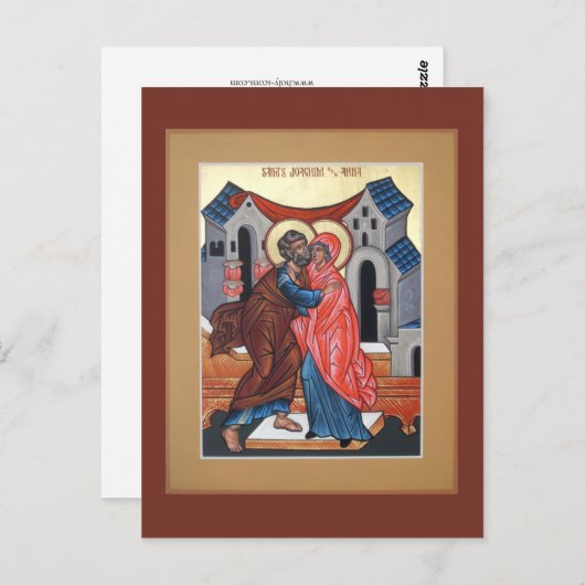 Heilige Joachim und Anna Prayer Card Postkarte (Vorne/Hinten)