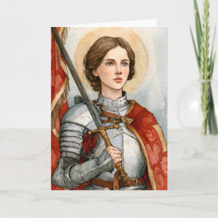 Heilige Johanna von Orléans in Rüstung Karte