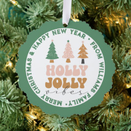 heilige Jolly-Schwänze, fröhliche Weihnachten und  Ornament Karte