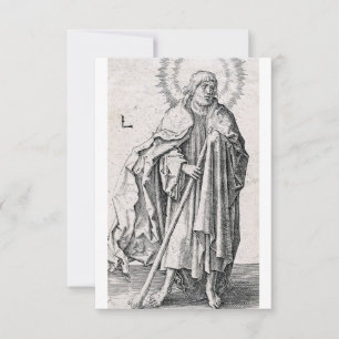 Heilige Judas Thaddäus Gravur Andachtskarte Dankeskarte