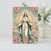 Heilige Jungfrau Maria, katholische Karte (Stehend Vorderseite)