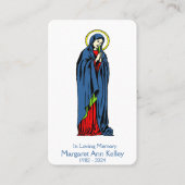 Heilige Jungfrau Mary Katholic Prayer Card Visitenkarte (Vorderseite)