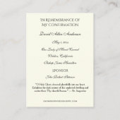 Heilige Karte für religiöse Opfer — (Rückseite)