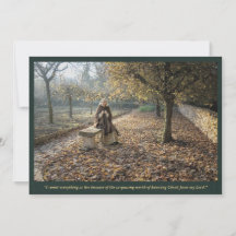 Heilige Karte | Heilige Aldegundis im Herbst