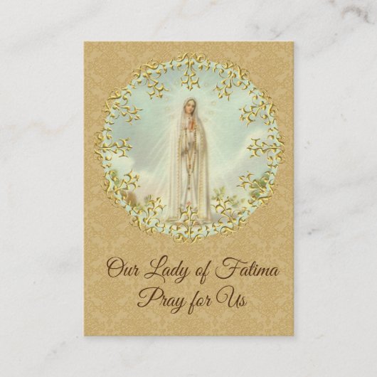 Heilige Karte | unsere Dame Golddes damastes (Vorderseite)