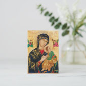 Heilige Karte | Unsere Mutter/Mutter der ständigen (Stehend Vorderseite)