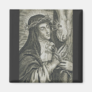Heilige Katharina von Siena Kreuzigung Art Noir Gl Magnet